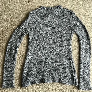 Grey Mockneck Long Sleeve Sweater